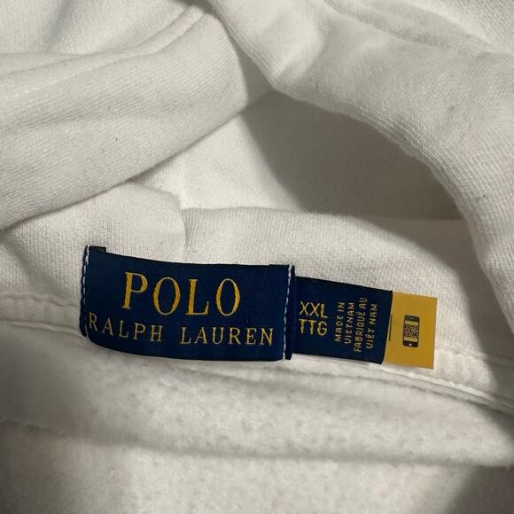 Polo Ralph Lauren Full Zip Hoodie Men's Size XXL Sweatshirt White Logo Signature - Picture 5 of 8